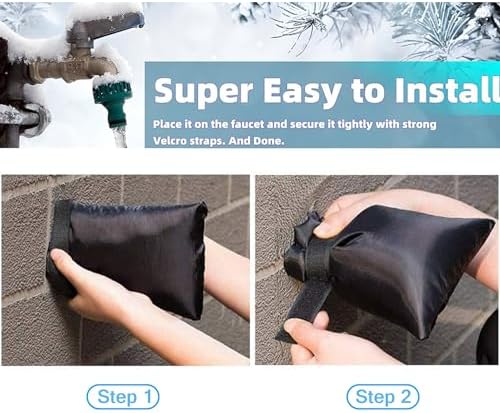 Outdoor Faucet Covers for Winter, Actgan 8.3" H x 6" W Thickened Outside Garden Faucet Socks for Freeze Protection, Insulated Hose Bib Faucet Covers, 3 Pack, Blue