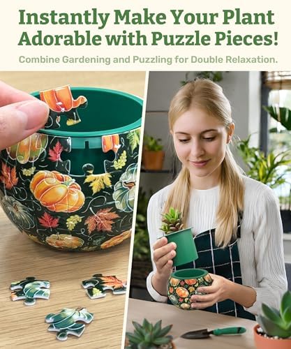 PieceRelax Unique 3D Puzzle Planter - 80 Plastic Pieces [K1107]