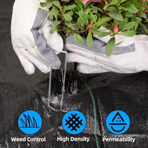 LAVEVE Heavy Duty Weed Barrier Landscape Fabric 5FT x 100FT