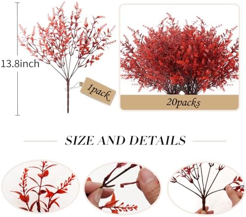RECUTMS Fake Fall Outdoor Flowers Artificial Lavender Plants,Autumn Decor