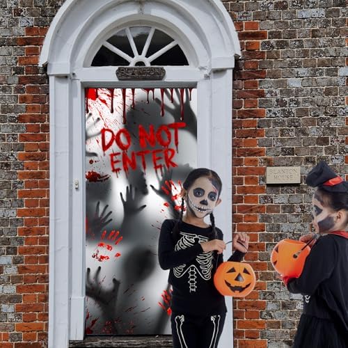 CoquetteBow012 Halloween Door Cover Decorations - 78.7 x 35.4 in