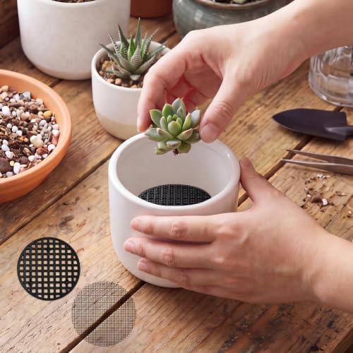 100 Mesh Screen for Planter Pots, Pot Grid Mats Pads, Plant Drainage Insert