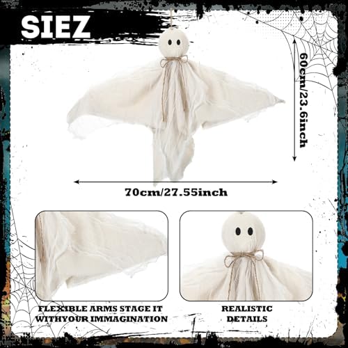Vicenpal 4 Pack Halloween Decorations Outdoor Hanging Ghost