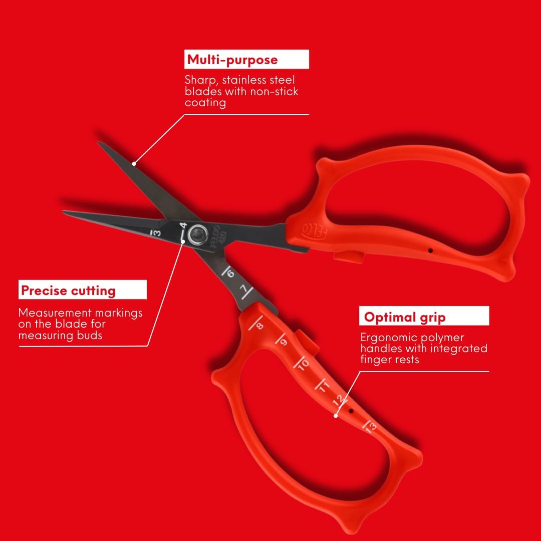 Felco 420 Trimming Scissors – 6.1" Garden Clippers with Fine Tip & Non-Stick Blade | Pruning Shears for Gardening