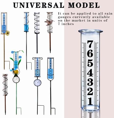 JMBay 7 Inch Plastic Rain Gauge Replacement Tube, Upgrade Freeze Proof Outdoor Plastic Rain Gauges Replacement Tube for Garden Yard Home, Crack Resistance Tube Best pcs Tubes with 1 Clean Brush
