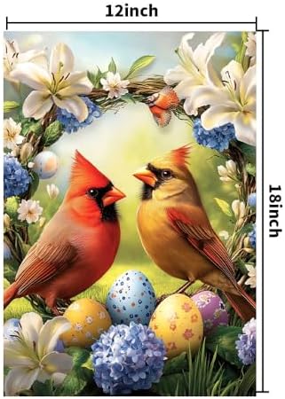 Easter He is Risen Garden Flags for Outside 12x18 Double Sided