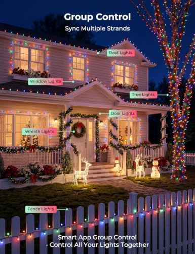 Minetom 132ft 400LED Smart Color Changing Christmas Halloween Tree Lights