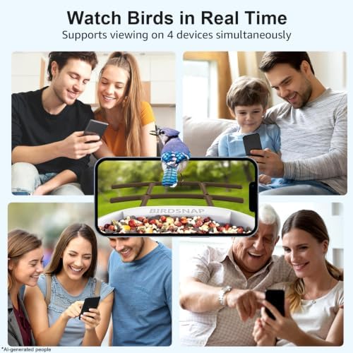 birdsnap® PAV Bird Feeder with Camera Solar Powered 2K Live Video 64GB Card