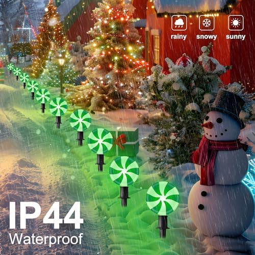 Ultimate Unicorn Christmas Lollipop Pathway Lights Green, Christmas Decor