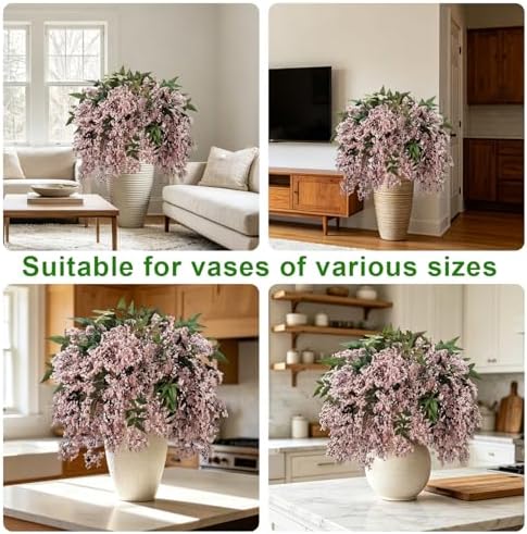 43 Inch Artificial Nandina Berry Stems for Vase Realistic Faux Berry Spray