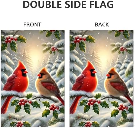 Winter Christmas Garden Flags 12x18 Double Sided Outside