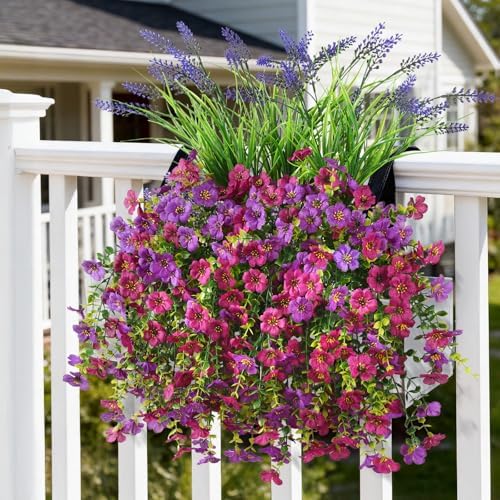 Artificial Fake Hanging Flowers Plants for Outdoor Outside Decoration