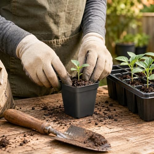 300 Packs Square Nursery Pots for Plants 2.2 Inch Seedling Pots