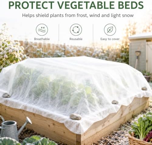 MAQIHAN Plant Covers Freeze Protection - Frost Cloth & Floating Row Cover