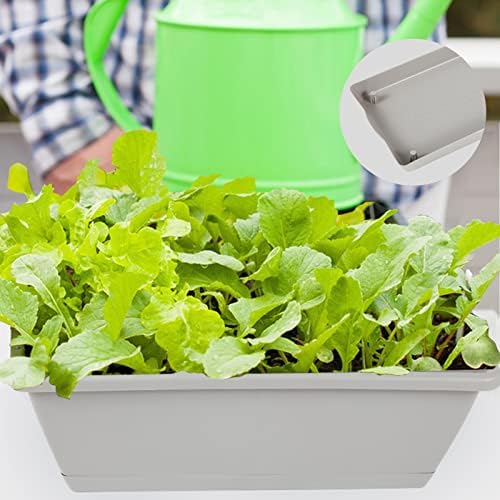 8pcs Window Box Planter,Rectangle Plastic Vegetable Flower Planters Boxes