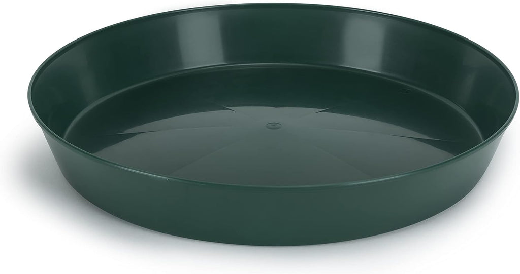 Saucers 18 Inch (16.3 Inch Base), Hunter Green Case of 2 | Hunter Green Colored Polypropylene, Heavy Duty
