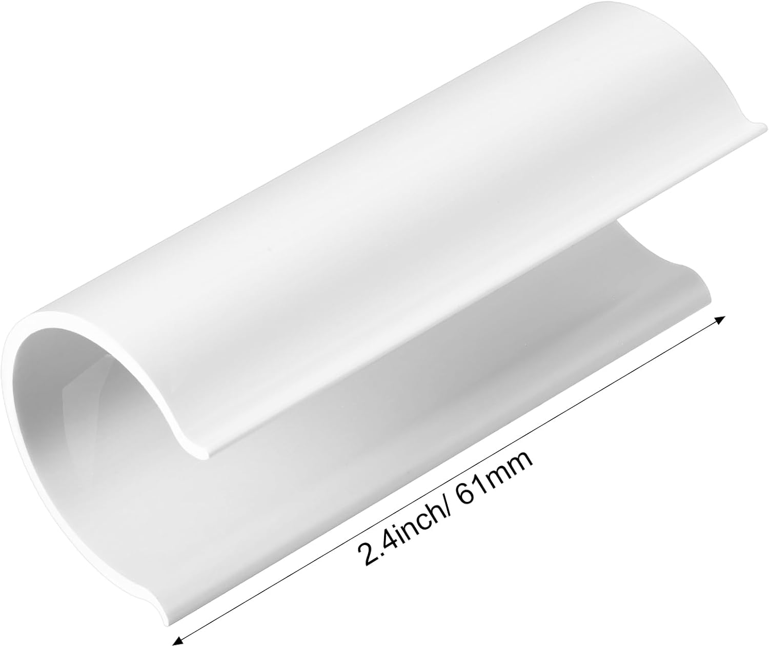 Jetec 64 Pieces PVC Pipe Clips Pool Cover Clamps for Above Ground Pools for Greenhouses, Row Covers, Shelters, Bird