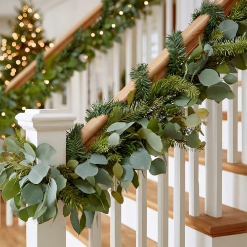 Norme 100 Pcs Christmas Canadian Pine Wired Stem Garland Tie, 2 x 20 Inch