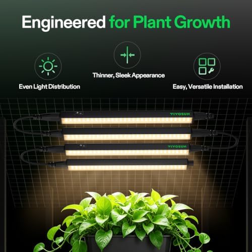 VIVOSUN T5 Grow Lights for Indoor Plants, 3000K Full Spectrum, 1FT, 8-Pack