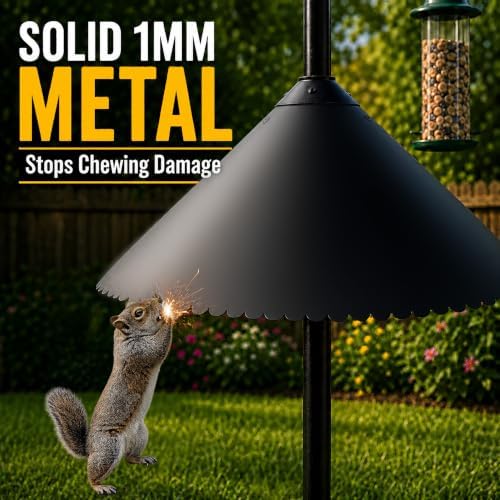 eWonLife 19 inch Metal Squirrel Baffle for Bird Feeder Pole