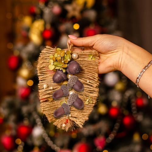 30 Pcs Natural Dried Acorn, Small Acorns Ornaments Vase Fillers for DIY Crafts, Christmas Thanksgiving Decorative House Fall Winter Holiday Home Decor