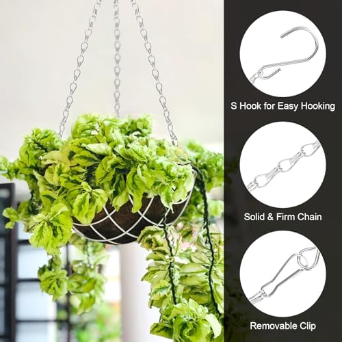 M METERXITY 6-Pack Chain for Hanging Plants 33cm/13in Iron Silver