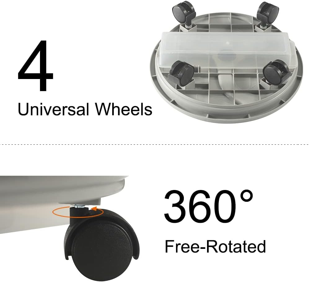 4 Packs 13 inch Plant Caddy with 4 Wheels and Drainage Tray,Round Flower Pot Mover,Garden Rolling Plant Stand with