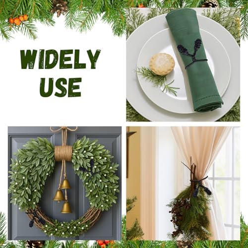 Shappy 36 Pieces Christmas Garland Ties for Banister Reusable, Black