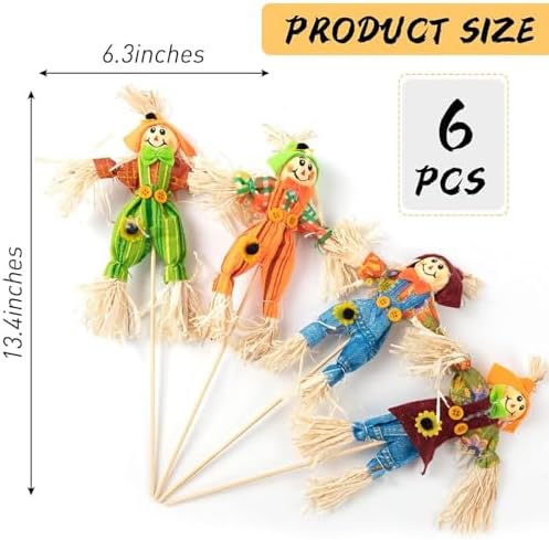 6 PCS Halloween Scarecrow Decorations, Scarecrows Fall Decor