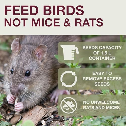 SWISSINNO Hanging Bird Feeder - Smart Birds with Seed Catcher Tray No Mess