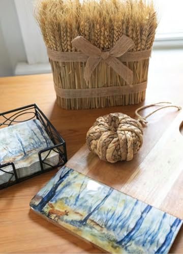 Boston International Pumpkin Décor Autumn & Fall Decorations, Small, Woven Wicker