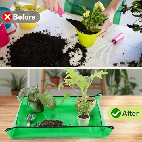Waterproof Repotting Mat Super Thick for Indoor Potting Soil 39.5"x29.5"