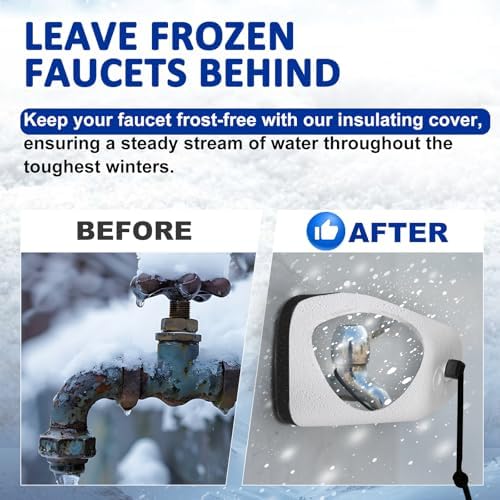 HEATIT Outdoor Faucet Cover 4 Pack, Foam Insulated Freeze Protector