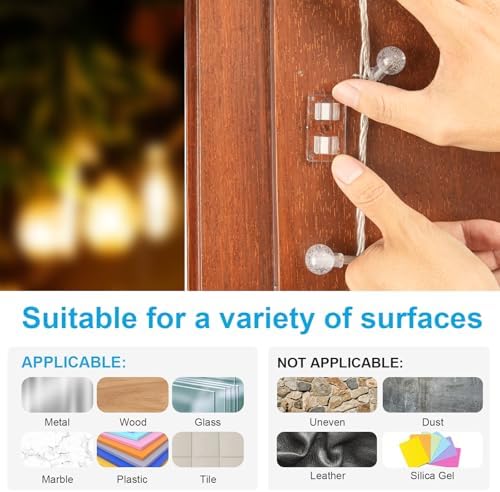 200 PCS Christmas Light Clips, Heavy Duty Hooks for Outdoor String Lights