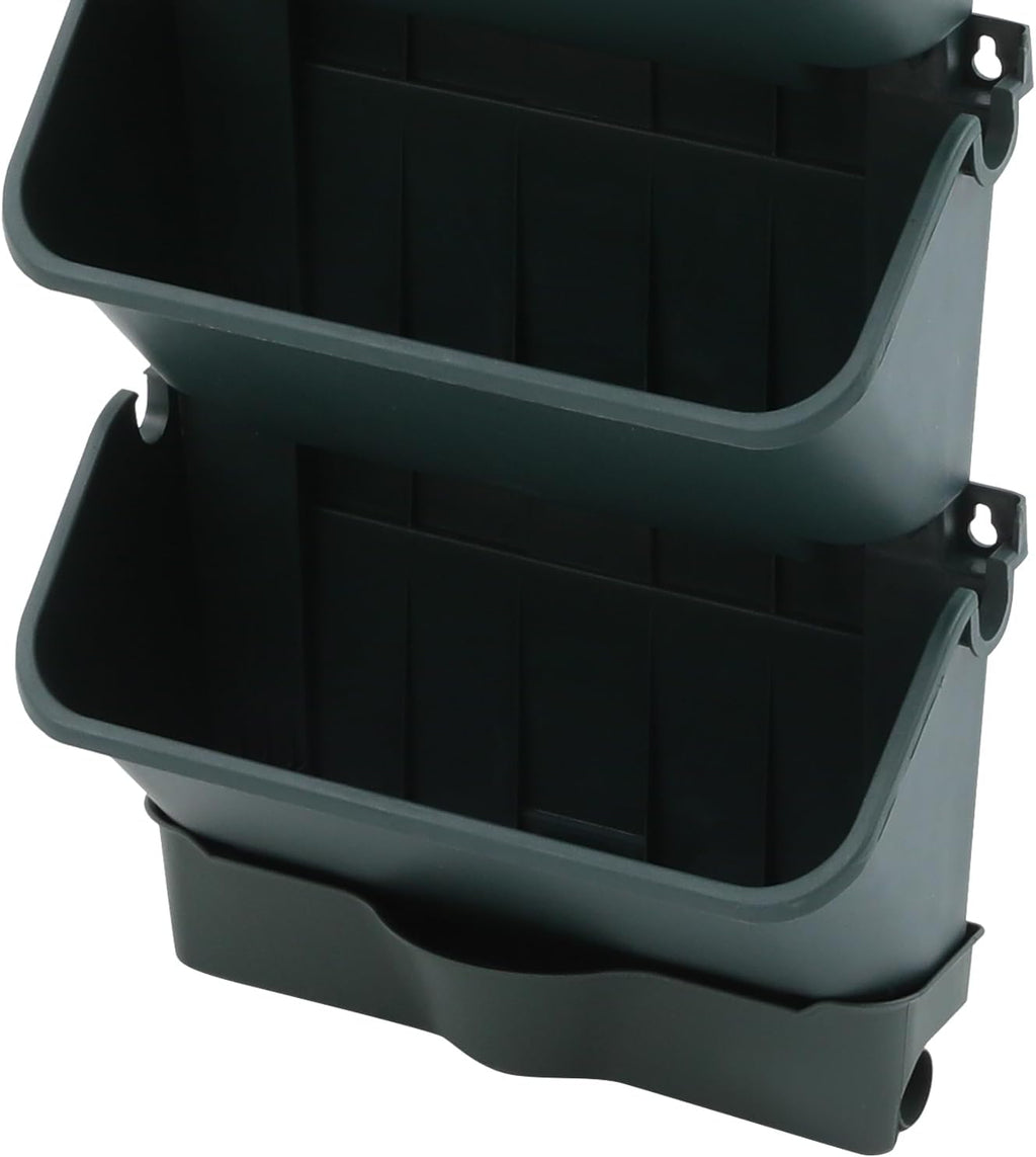 18 Pots Self-Watering Wall-Mounted Planter, 39.4”L x 39.4”H Vertical Wall Planter Self Watering Stackable Planters