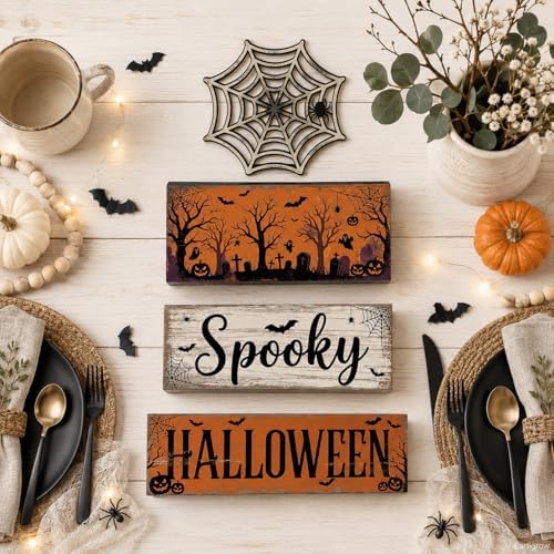 Halloween Table Decor Indoor, Halloween Decorations for Home Kitchen