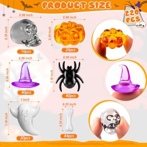 220 Pcs Halloween Vase Filler Decor