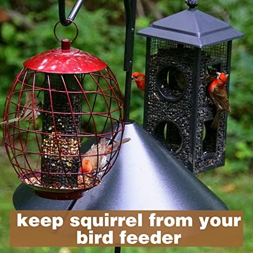 Tanlade 2 Pack Squirrel Baffle Guard Black Plastic Wide Wrap Around Guard Stopper Keep Squirrels Off Bird Feeder Baffle for Bird Feeder Pole Outside Shepherd Hooks(14 Inch)
