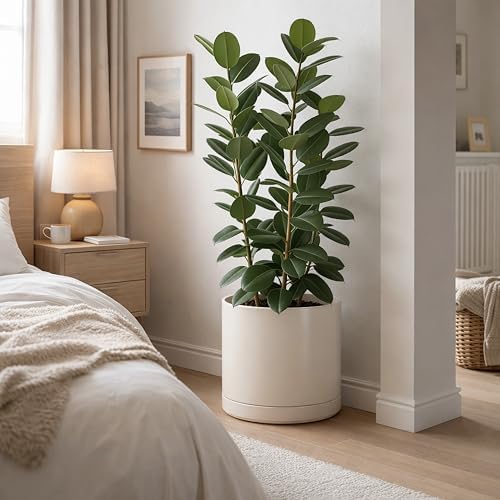D'vine Dev 16 Inch Ceramic Planter Pot, Oatmeal, 94-O-H-8