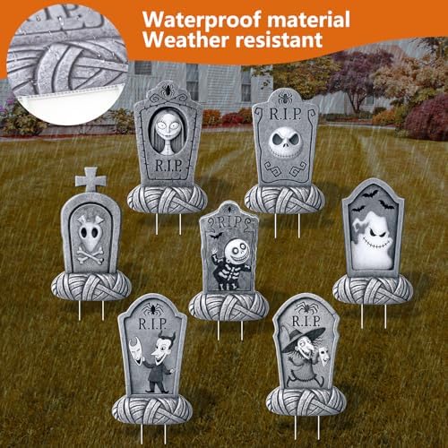 Halloween Decorations Outdoor Nightmare Plastic Yard Signs 7pcs
