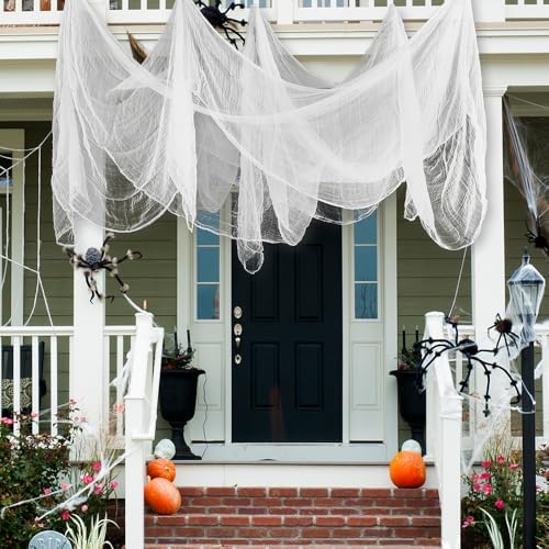 400" x 85" White Halloween Creepy Cloth Halloween Yard Outdoor Decoration