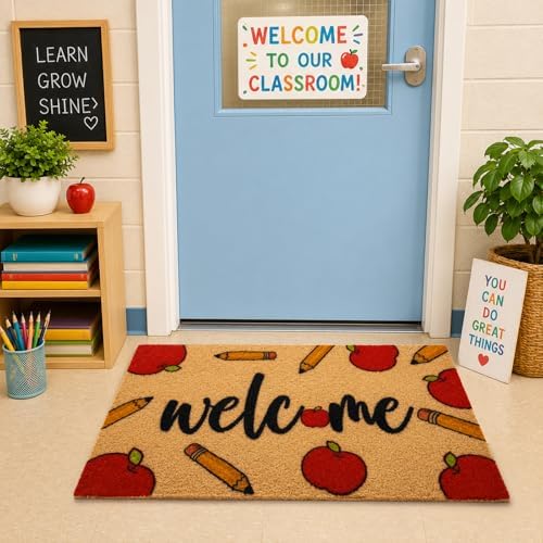 Classroom Welcome Door Mat-Back to School Doormat Apple Design