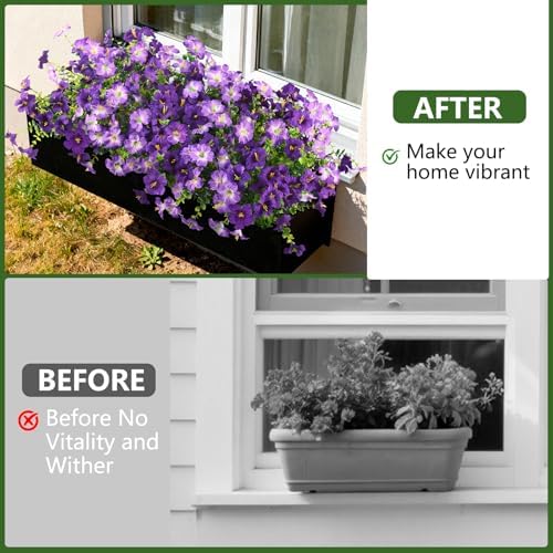 INQCMY Artificial Fake Petunias Flowers for Outdoors Spring Home Decoration