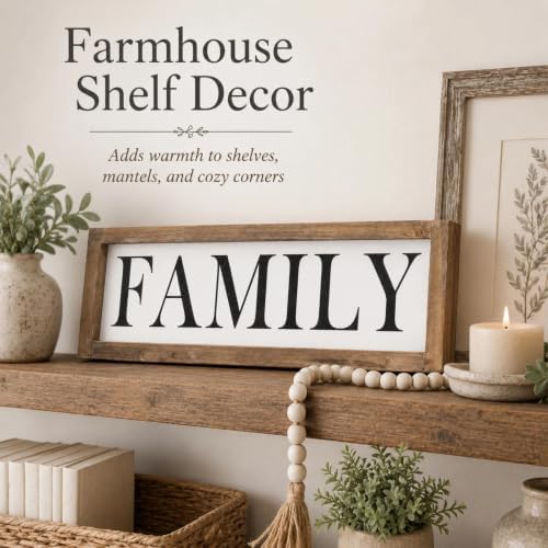 Wooden Family Sign Wall, Shelf, Mantel, Entryway Table Home Decor