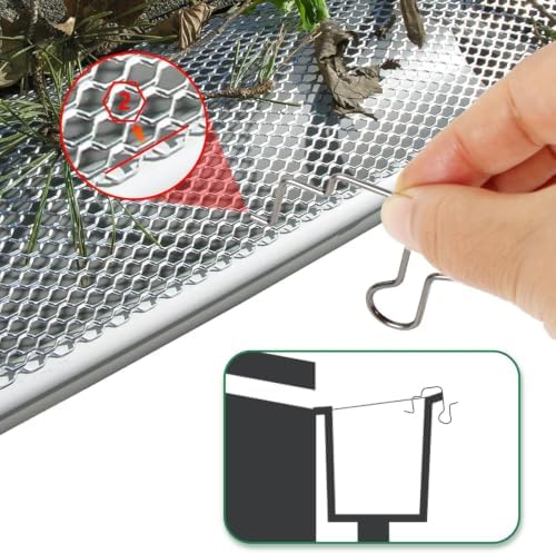 Gutter Clips for Hanging Outdoor Lights, Stainless Steel Light Clips 100PCS