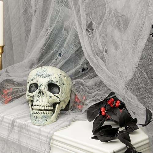 600''x36''Large Halloween Creepy Cloth, Spooky Gauze Party Decoration,Grey