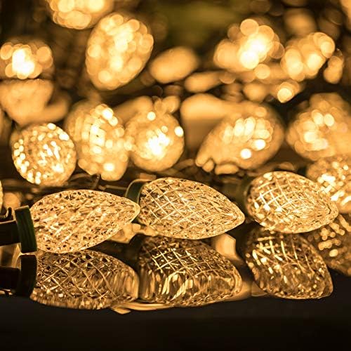AWQ 100LED 81FT C9 Christmas String Lights Plug in Fairy Twinkle Warm White