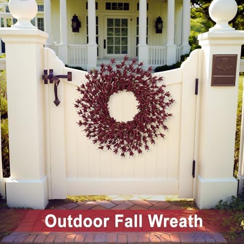26 Inch Realistic Full Fall Wreaths for Front Door Outside Autumn Wreath