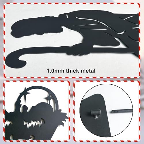 Nativity Scene Outdoor,Black Silhouette Metal Nativity Set for Yard Stakes