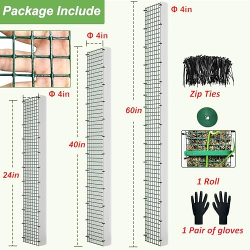 60"/40"/24" Metal Moss Pole, D Shape Sphagnum Moss Pole, Moss Poles for Climbing Plants, Monstera, Indoor Climbing Plants (1 Each of 60" 40" 24")